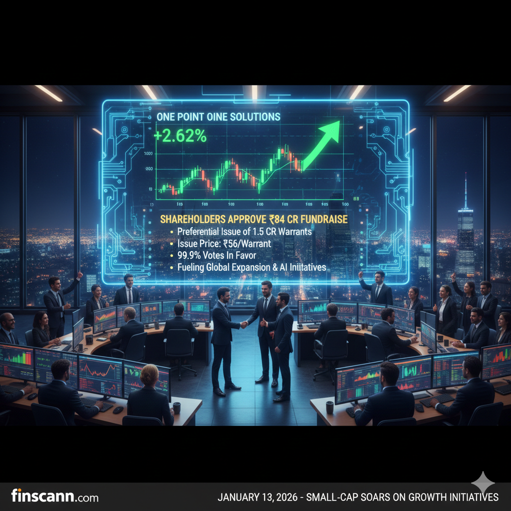 Small-Cap Stock One Point One Solutions Gains After Shareholder Approval for Major Fundraise