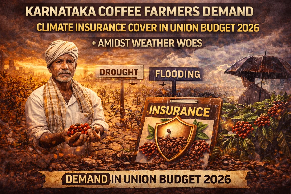 Karnataka Coffee Farmers Demand Climate Insurance Cover in Union Budget 2026 Amidst Weather Woes