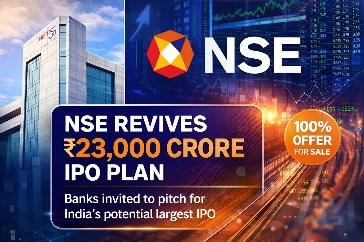 NSE Revives ₹23,000 Crore IPO Plan, Invites Banks to Pitch for Landmark Offer for Sale