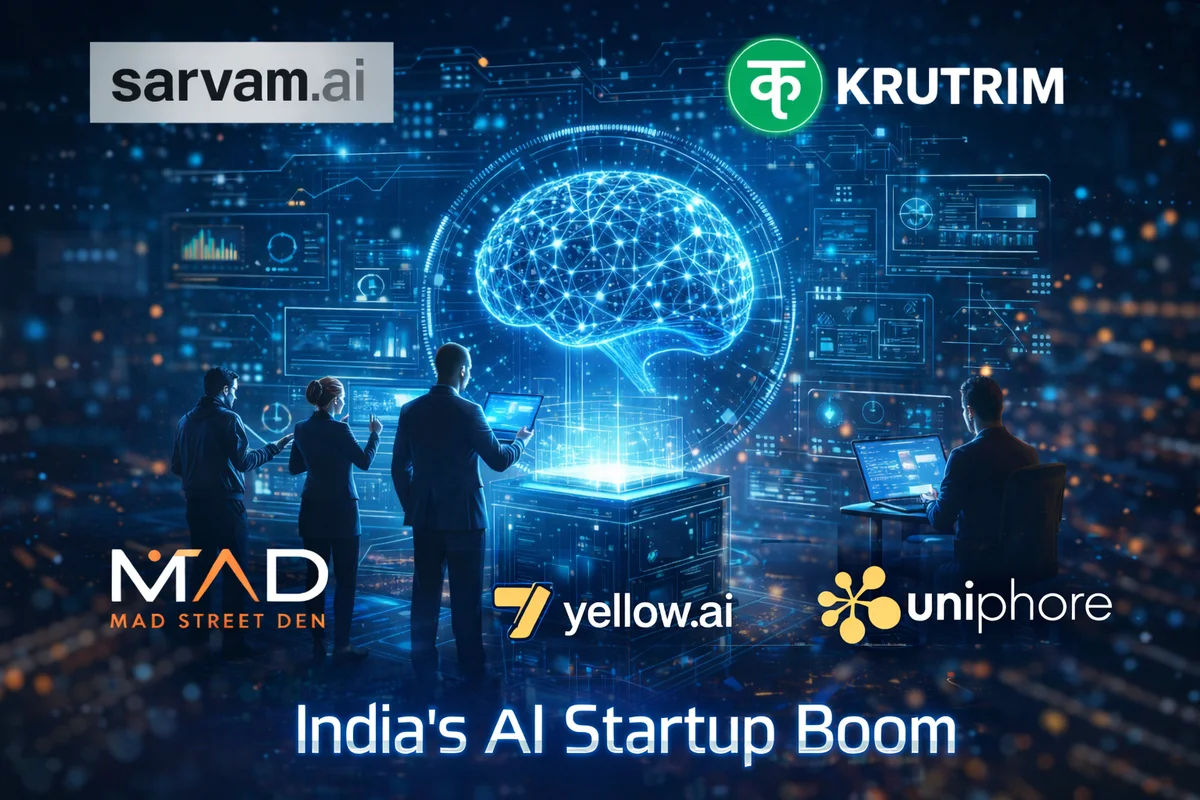 India AI Startup Funding Boom: Sarvam AI, Krutrim, Yellow.ai, Uniphore Lead the Next Tech Wave
