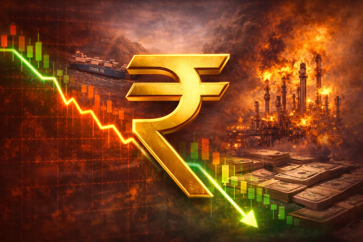 Rupee Falls Past 94/USD to Record Low Amid Energy Concerns