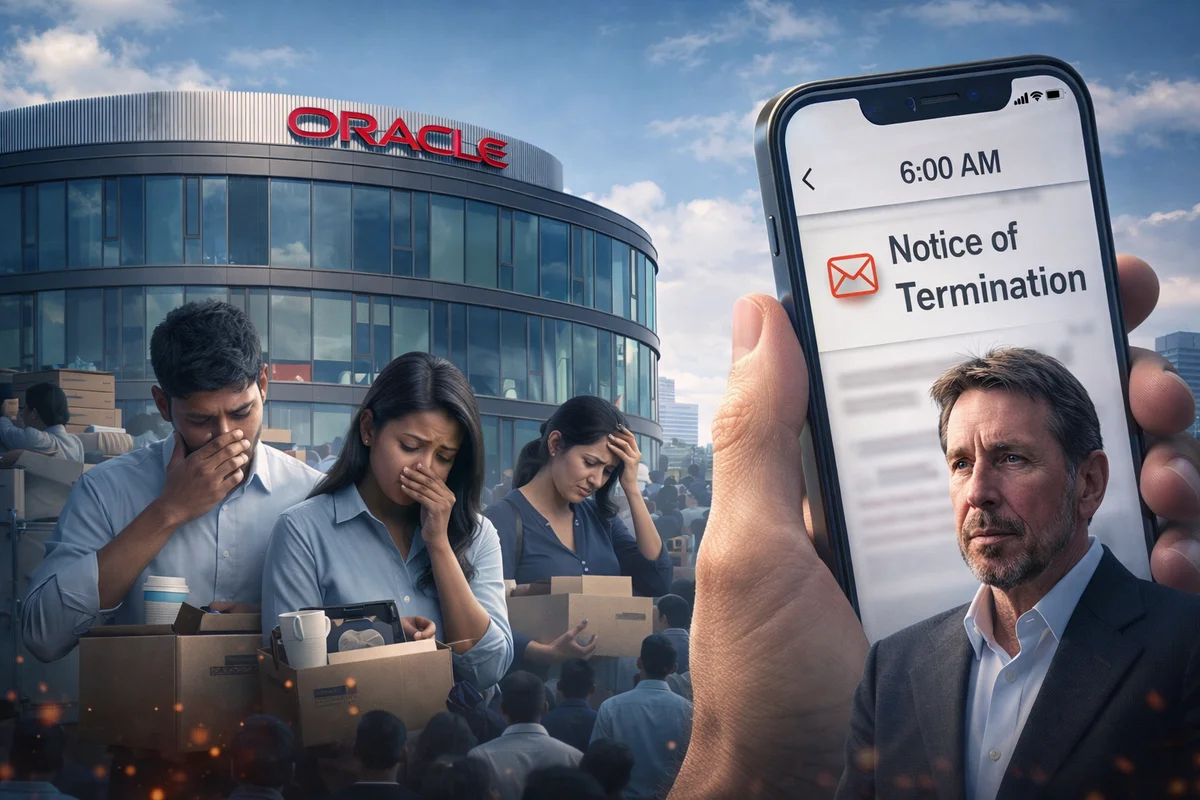Oracle Layoffs Shock: 12,000 Employees Hit in India, 6 AM Email Sparks Outrage