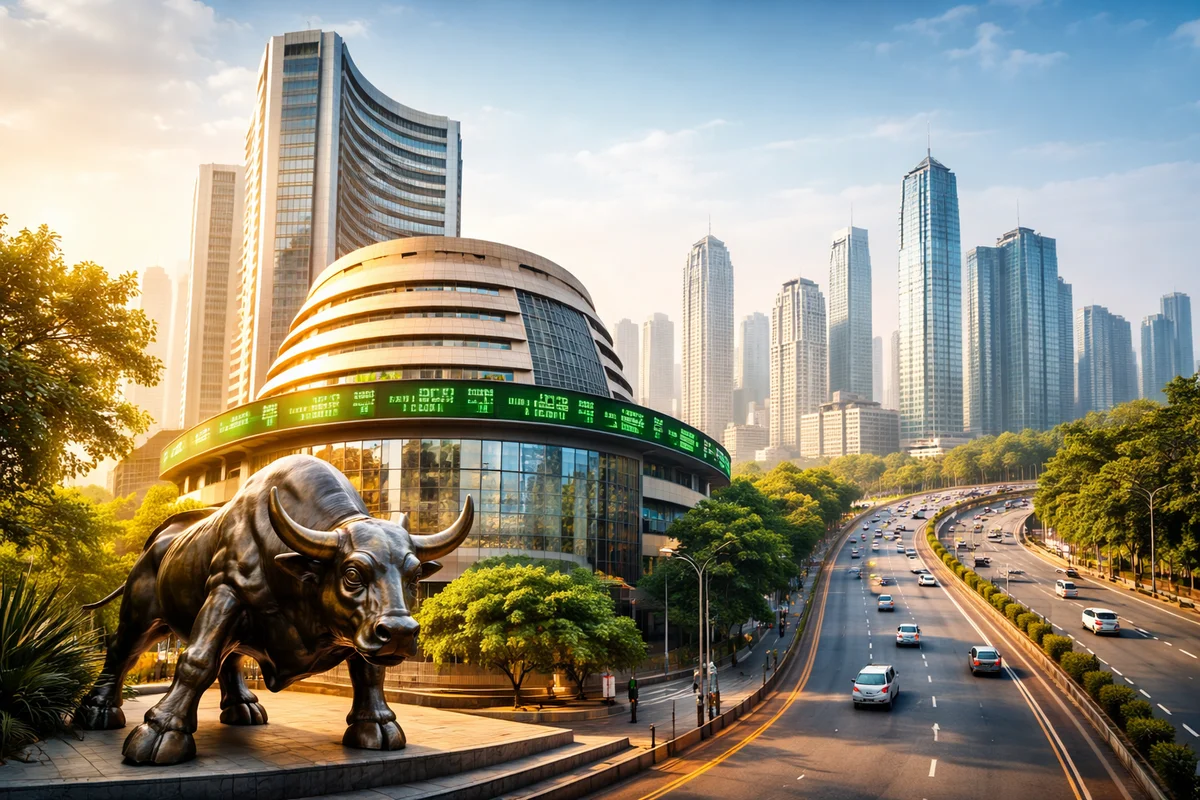 Sensex Surges 900 Points, Nifty Above 24,200 as BJP Leads in West Bengal Election Trends